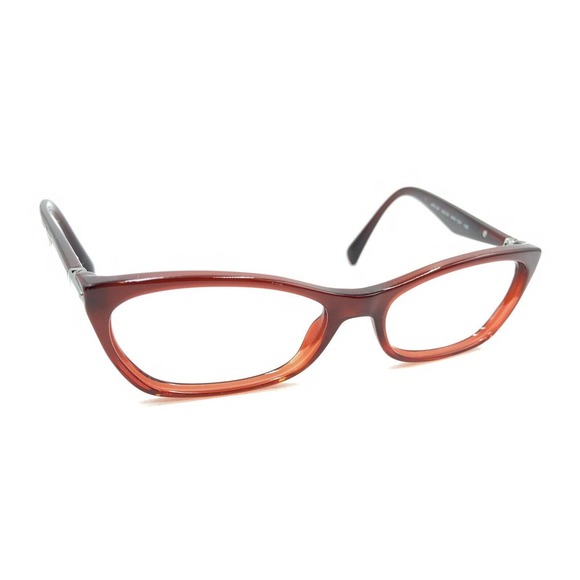 Prada VPR 15P MAX-1O1 Burgundy Dark Red Silver Eyeglasses Frames 53-16 135 Italy - Picture 1 of 12